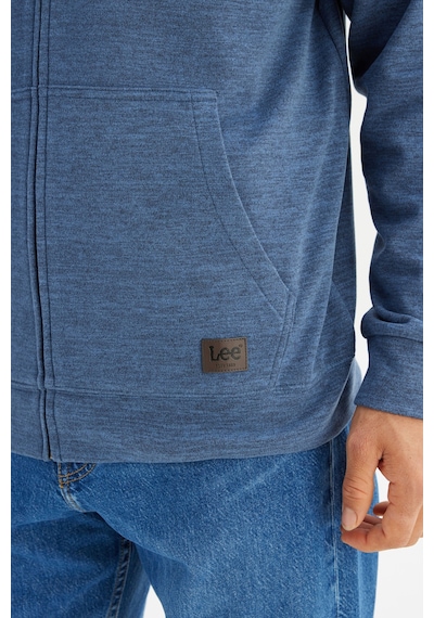 Lee Regular Fit Normal Kesim Cepli İçi Polarlı Kapüşonlu Fermuarlı Sweatshirt Mavi