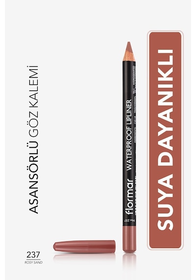 Flormar Waterproof Lipliner - Suya Dayanıklı Dudak Kalemi No:237 Rosy Sand 1.14 g 8690604567508