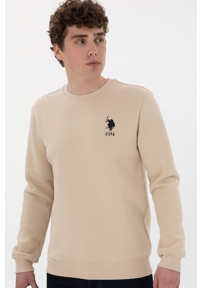 U.S. Polo Assn. Erkek Regular Fit Bisiklet Yaka Taş Sweatshirt 50292596-VR049