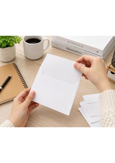Orret Home 100 Adet Kendinden Yapışkanlı Beyaz Mektup Zarfı, Tutkallı Kapaklı Zarf, Davetiye Tebrik Kartı Para Evrak Posta Gönderim Ofis Okul Zarfı, Düğün Davetiyesi Not Kartı İçin, 16x11 Cm