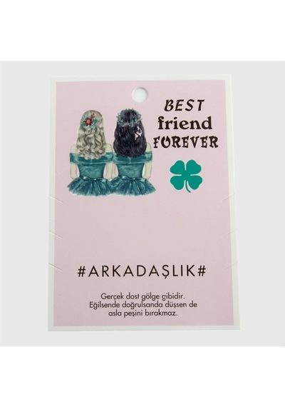 Hnrlıshp 3lü Arkadaşlık Bileklik Kartı-lila Çok Renkli