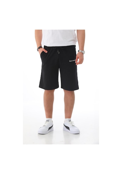Penyebizden Erkek Regular Fit Normal Kesim %100 Pamuklu Şort-siyah