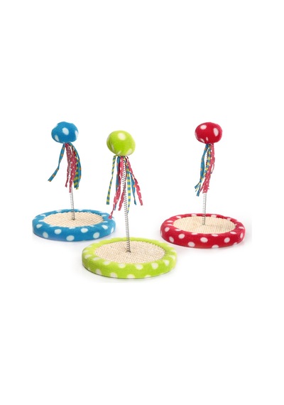 Beeztees Kedi Oyuncağı, Yaylanabilir Kuyruklu Peluş Top, Çeşitli Renklerde, 18,5x18,5x26cm