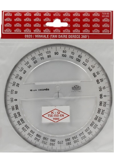 Hatas 0920 Minkale Plastik 360 Derece 15 CM Şeffaf
