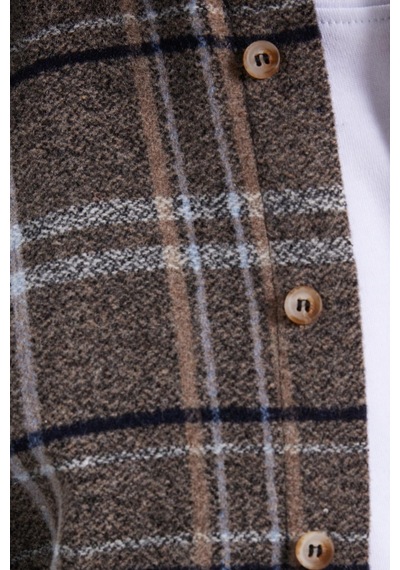 Tudors Erkek Slim Fit Dar Kesim Kareli Kışlık Oduncu Gömlek-42323 Kahverengi Tudors Erkek Slim Fit Dar Kesim Kareli Kışlık Oduncu Gömlek-42323 Kahverengi