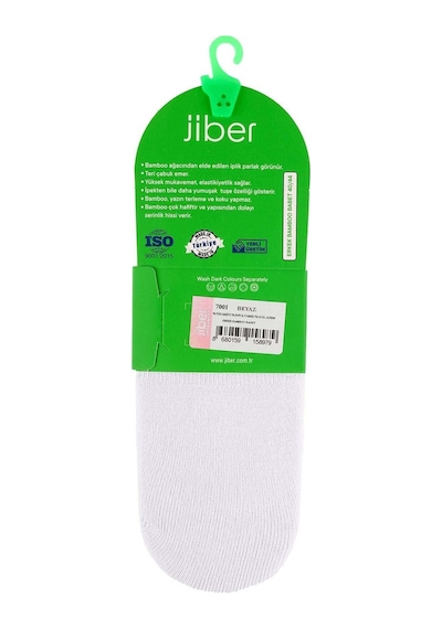Jiber Erkek Bambu Babet Çorap 7001- 6 Adet Beyaz