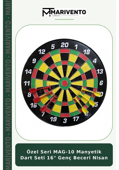 Özel Seri Mag-10 Manyetik Dart Seti 16" Genç Beceri Nisan