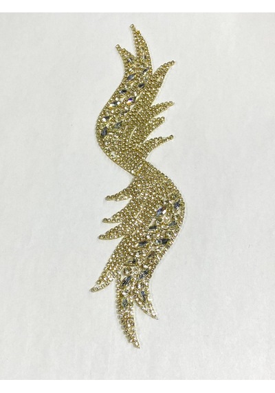 Ütüyle Yapışan Kristal Taşlı Aplike / Gold Aplike / Mdl103