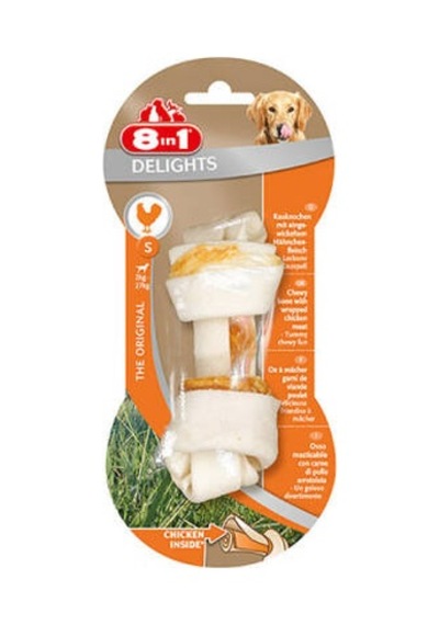 Delights Bones Düğümlü Tavuklu Ağız Bakım Kemik Köpek Ödülü Small 35 Gr