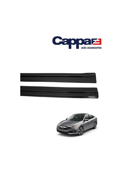 Honda Civic 10 Yan Marşpiyel Akrilik Abs 2 Parça Piano Black 2