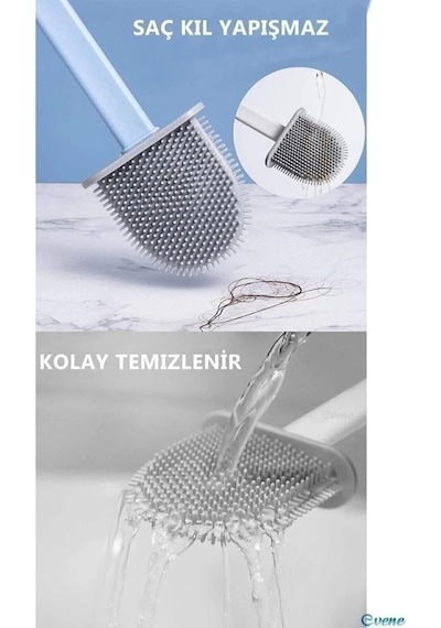 Mithra Life Silikon Esnek Beyaz Renk Tuvalet Fırçası Mıt1039