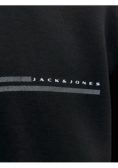 Jack & Jones Jcofusion Scuba Crew Neck Sn Erkek Sweatshirt-33804 Siyah