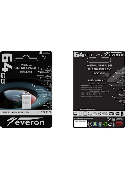 Everon 64gb Metal Usb Mini Flash Bellek