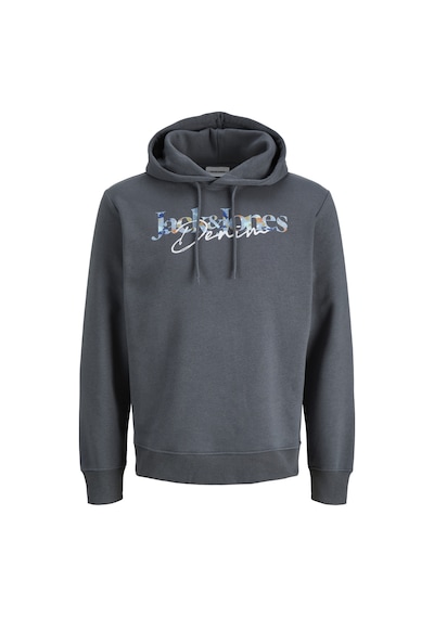 Jack & Jones Erkek Gögüs Baskili Kapüsonlu Sweatshirt - Tom - 12298419 Çok Renkli