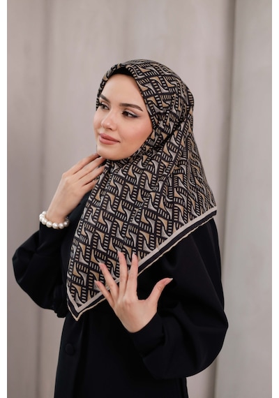 Mimiyum D S Model Soft Eşarp Siyah Bej