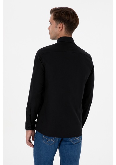U.s. Polo Assn. Erkek Siyah Gömlek Basic 50307701-vr046 Siyah