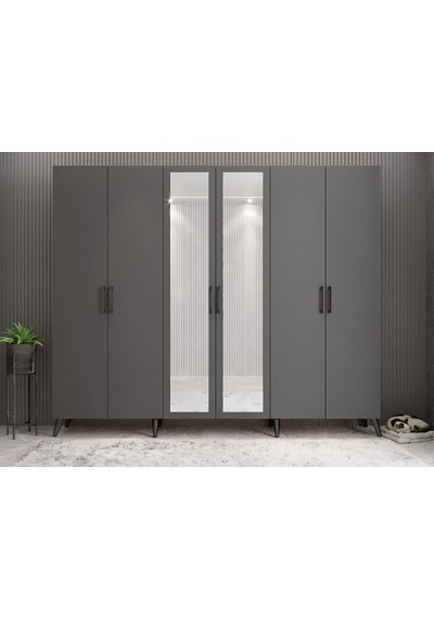 Açelya Portmanto Vestiyer Füme 240 cmM6