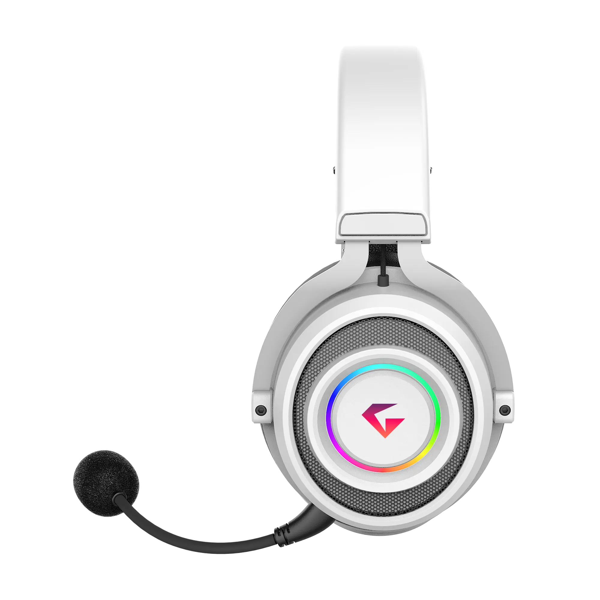 Step Hunter S1 Triple Mode Kablosuz Bluetooth/2.4g/kablolu Rgb Profesyonel Mikrofonlu Oyuncu Kulaklığı Beyaz