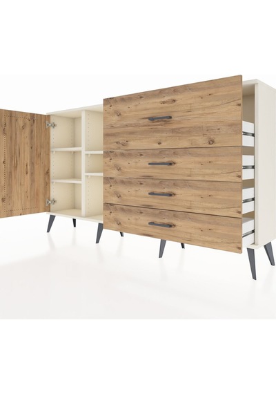 Arges Konsol 4 Raflı 4 Çekmeceli Tek Kapaklı 176x30x99 Aytaşı-çam Atlas Çam - Aytası Arges Konsol 4 Raflı 4 Çekmeceli Tek Kapaklı 176x30x99 Aytaşı-çam Atlas Çam - Aytası