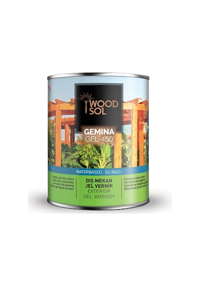 Woodsol  Gemina Dış Mekan Ahşap Jel Vernik 0.75 L