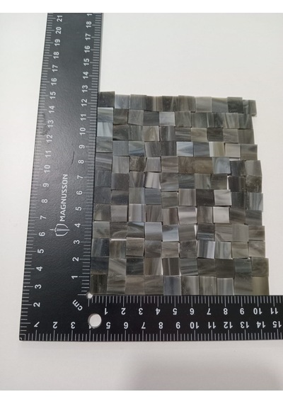 Antrasit Kare Vitray Cam Mozaik Taşı - Sanatsal Mozaik İçin Yaklaşık 10 X 10 Mm