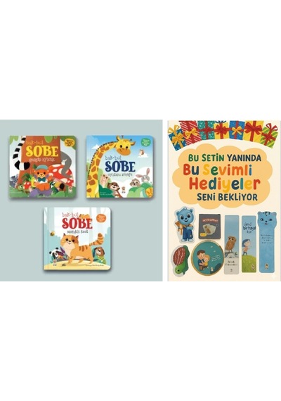 Bak Bul Sobe 3 Kitap Gezgin Ayıcık + Oyuncu Zürafa + Meraklı Kedi