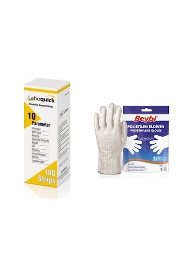 Laboquick 10 Parametre İdrar Analiz Stribi + Beybi Pet Eldiven 100 Adet