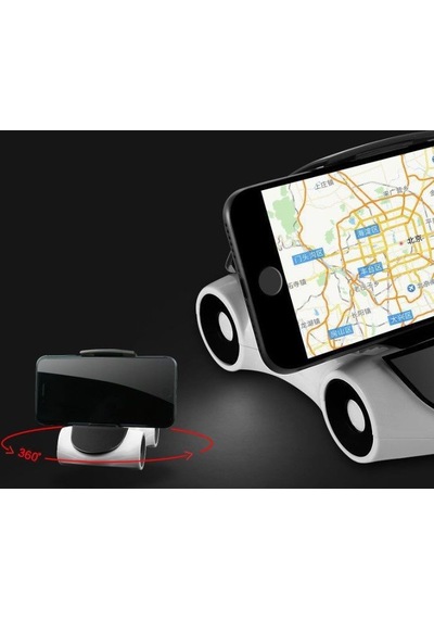 360 Derece Dönebilen Ayarlanabilir Araç İçi Telefon Tutucu Araba Uyumlu Siyah