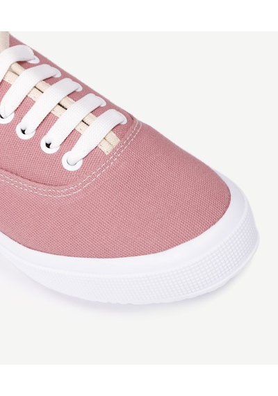 Yargıcı Düz Renk Kumaş Sneaker Pembe