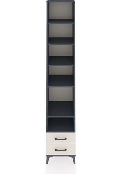 Hyperion Dolap 6 Raflı 2 Çekmeceli 44x44x243 Antrasit-aytaşı Antrasit