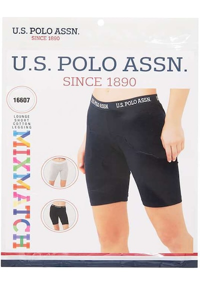 U.S. Polo Assn. Kadın Gri Melanj Kısa Tayt 16607 Gri