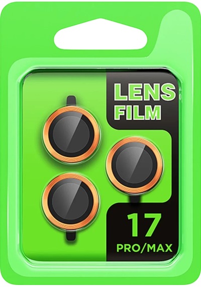 Newface Apple İphone 17 Pro Raze Metal Kamera Lens - Turuncu
