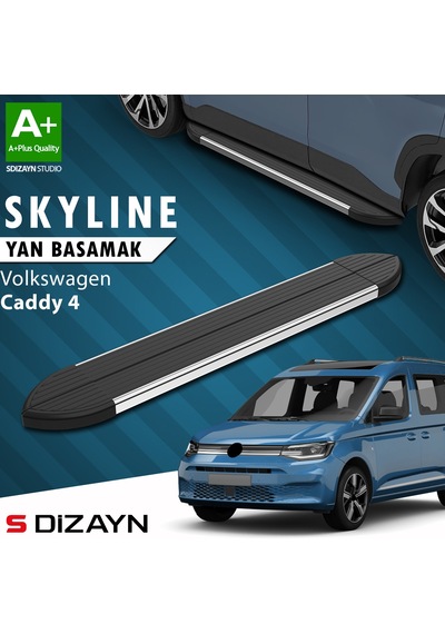 S-dizayn Vw Caddy 4 Skyline Krom Yan Basamak 193 Cm 2020 Üzeri A+ Kalite