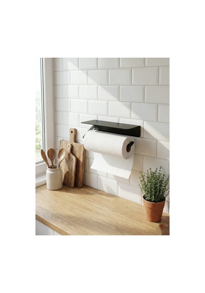 Premium Seri , Modern Raflı Paslanmaz Metal Rulo Kağıt Havluluk Peçetelik ,banyo Mutfak Düzenleyici Diğer