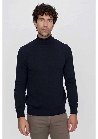 Morven Basic Dinamik Fit Rahat Kesim Balıkçı Yaka Triko Kazak 99kc017003200 Lacivert