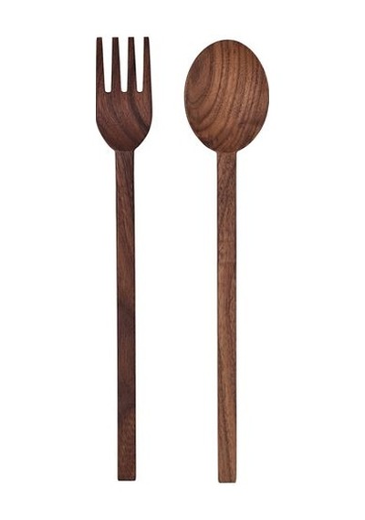 Ikea Stockholm 2025 Servis Takımı, Ceviz, 31 Cm, 2 Parça