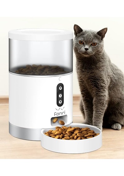 Tr Kedi Köpek Akıllı Mama Kabı, Otomatik, Wifi, 4lt, Uzaktan Kontrol, Porsiyon Ayarlı