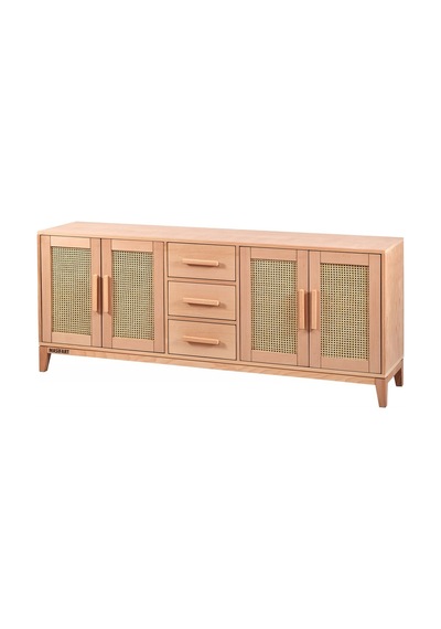 Masifart Iupiter Hasırlı Çekmeceli Konik Konsol Cilasız Ham Diğer