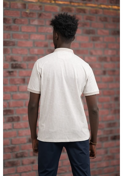 Advante Regular Fit Likralı Çizgili Polo Yaka T-shirt Kahverengi Advante Regular Fit Likralı Çizgili Polo Yaka T-shirt Kahverengi