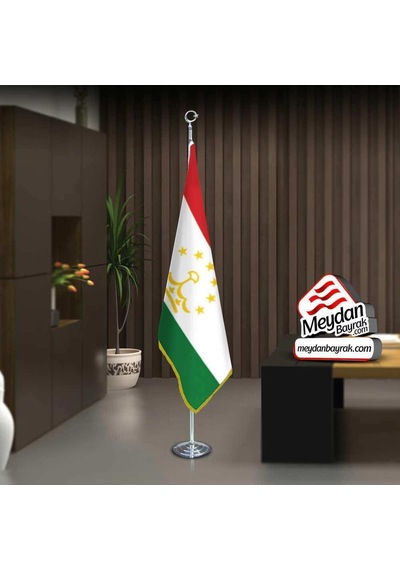 Tacikistan Cumhuriyeti Bayrak -ofis -makam-toplantı Odaları -direkli -saçaklı Makam Bayrağı 1