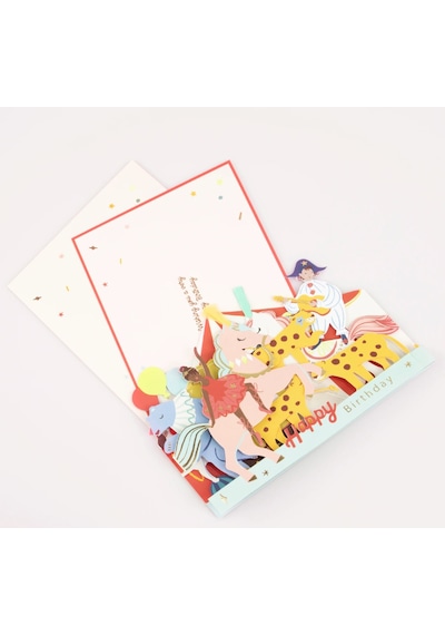 Meri Meri - Circus Concertina Card - Sirk Tebrik Kartı