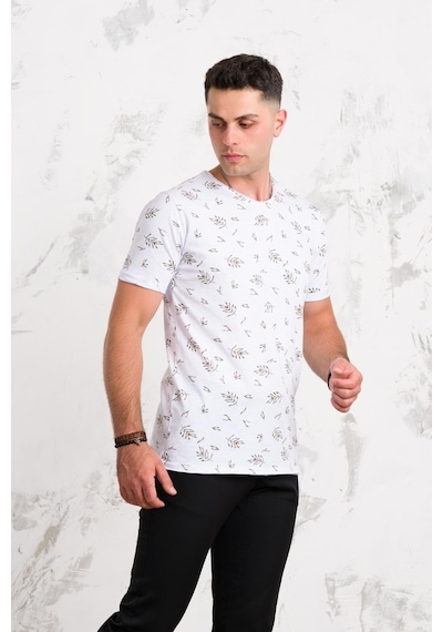 Slimfit Baskılı Pamuklu Erkek Penye T-Shirt (547973477)