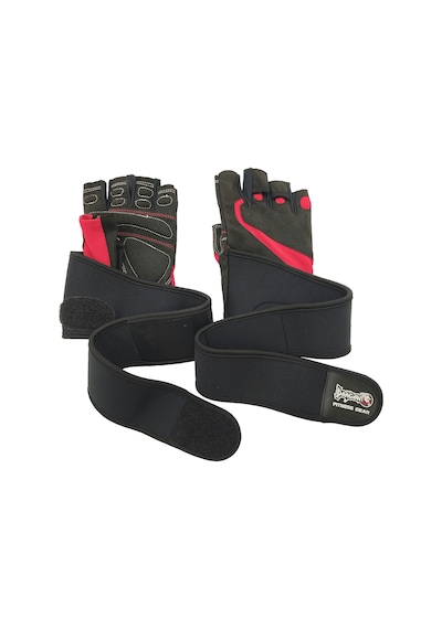 Dragon - W8070 Bilek Bandajlı Body & Ağırlık & Fitness Eldiveni Siyah