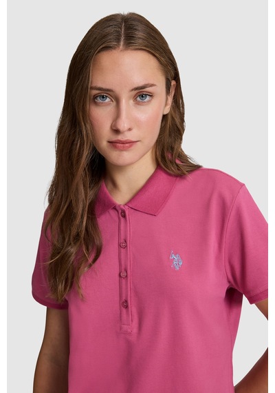 U.S. Polo Assn. U.s. Polo Assn. Kadın Fuşya Tişört Basic 50321818-vr023 Fusya
