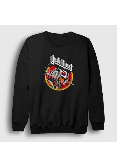 Presmono Unisex Jedi Judas Priest Sweatshirt Siyah