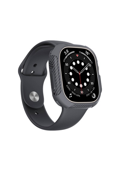 Watch Ultra 49mm Silikon Tpu Kasa Koruyucu Frm Watch Gard 31 - Gri
