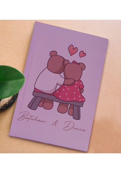 Bk Gift Kişiye Özel Sevgili İsimli Sert Kapaklı Lila Lastikli Defter , Arkadaşa Hediye, Yeni İş Hediyesi, Doğum Günü Hediyesi-4 Çok Renkli