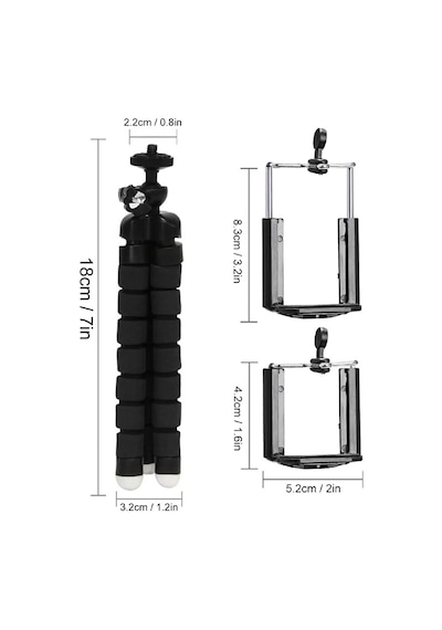 18 Cm Süngerli Ahtapot Tripod Telefon Tutucu Aparat