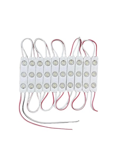 Beyaz 3 Ledli Kablolu Parmak Led 12 V 5 Adet