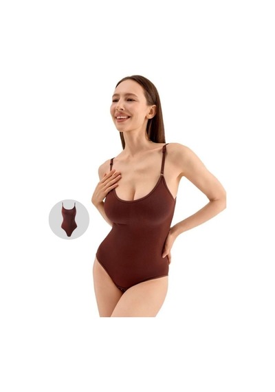 Mistirik Mamey Model  Etkili Çıtçıtlı Zıbın Korse Kahve Renk1 Kahverengi